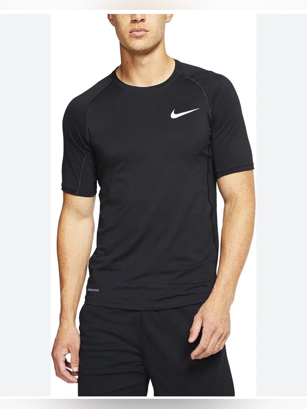 Nike Black Athletic Tee with White Swoosh